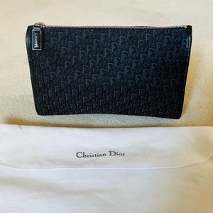 Christian Dior Black Oblique Cosmetic Bag